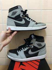 NIKE AIR JORDAN 1 RETRO HIGH OG ナイキ エア ジョーダン 1 レトロ ハイ OG 555088-035 サイズUS8.5 26.5cm ブラック グレー　FK