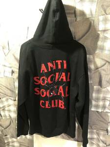 Anti Social Social Club アンチソーシャルソーシャルクラブ プルオーバーパーカー 蜘蛛 SS4500P サイズL ブラック　FK