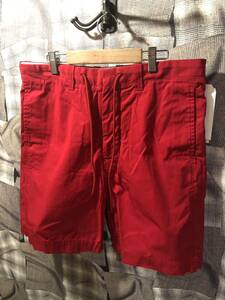 22SS regular price 25000 jpy degree * UNUSED Anne used short pants UW1029 size 1 red FK