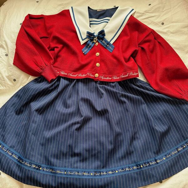 ロリータ ワンピース Amavel セーラー 夏服 カーディガン セット まとめ売り