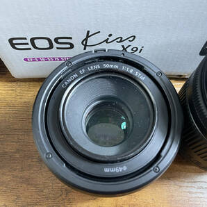 【中古品】Canon EOS kiss X9i & 50mm f1.8 STM & α (バッテリー, レンズフィルター) セット 通電動作確認済み 箱付 取扱説明書付の画像8