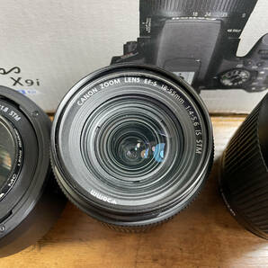 【中古品】Canon EOS kiss X9i & 50mm f1.8 STM & α (バッテリー, レンズフィルター) セット 通電動作確認済み 箱付 取扱説明書付の画像6