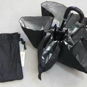 晴雨兼用傘 雨傘 日傘 折りたたみ傘 表ブラック裏シルバー 新品の画像1