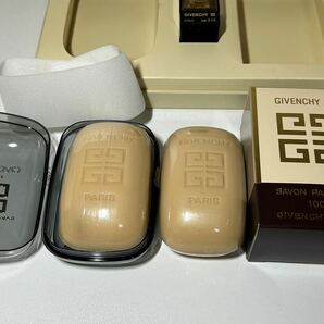 未使用【GIVENCHY ジバンシィ トロワ パフューム ソープ 100g×2個 香水2mL】石鹸セット ソープ 石鹸置き 保管品の画像2