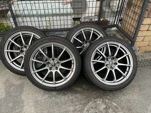 ※出品し直し【直接引取り限定】18インチ A-TECH SCHNEIDER×245/40R18 93Q ブリヂストン ブリザック VRX2