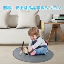 食事マット シリコン製 猫 犬 給餌マット 給水器マット 防水 防汚 丸洗い (45×35cm)_画像3