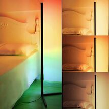 フロアランプ LEDコーナーライト スタンドランプ RGB色変更音楽同期 無段階調光 タイマー機能 リビングルーム/寝室/ゲームルーム/パーティ_画像5