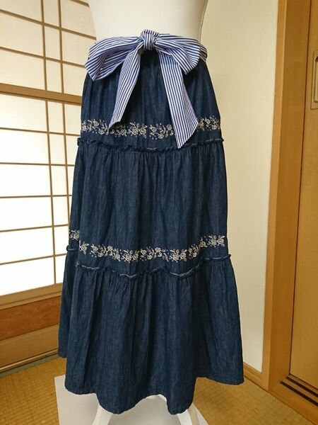 期間限定お値下げ★アクシーズファム★スカート ギャザー ロング丈