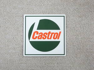 当時物■旧ロゴ カストロールオイルステッカー ホワイト 新品未使用品■Castrol　ステッカー　デカール