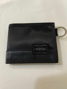 未使用美品　 ポーター　サックスバー　 二つ折り財布　黒　 ウォレット　小銭入れ付き　 PORTER 吉田カバン