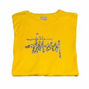 old stussy 00s 銀タグ 半袖Tシャツ 黄色