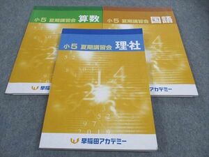 WH04-023 早稲田アカデミー 小5年 夏期講習会 国語/算数/理科・社会 2022 計3冊 28M2C