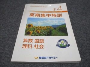 WG29-036 早稲田アカデミー 小4年 NNジュニア 夏期集中特訓 算数/国語/理科/社会/ 2021 15m0C