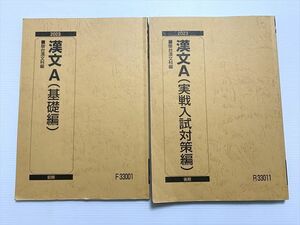 WG33-045 駿台 漢文A（実戦入試対策）/漢文A（基礎編）通年セット 2023 前/後期 計2冊 18 S0B