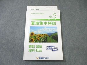 WI01-209 早稲田アカデミー 小5 NNジュニア 夏期集中特訓 国語/算数/理科/社会 2022 14S2C