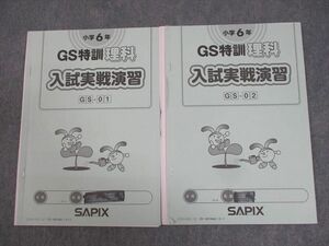 WI11-200 SAPIX 小6 理科 GS特訓 入試実戦演習 GS-01/02 2022年度版 計2冊 06m2C