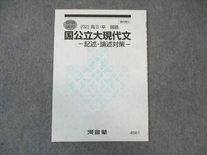 WJ02-032 河合塾 国公立大現代文 記述・論述対策 未使用品 2023 夏期 05s0B