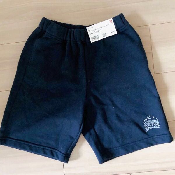 新品タグ付き UNIQLO ハーフパンツ ネイビー 130