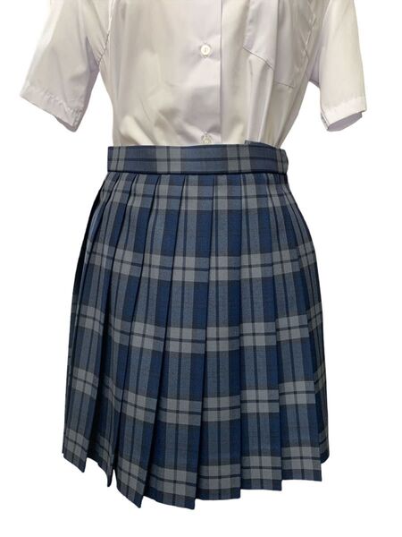 制服スカート ネイビーチェック プリーツミニスカート 女子制服 コスプレ衣装 サイズW60L41