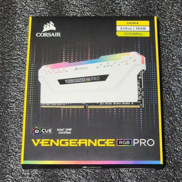 CORSAIR VENGEANCE RGB PRO DDR4-3200MHz 16GB (8GB×2枚キット) CMW16GX4M2C3200C16W 動作確認済み デスクトップ用 PCメモリ (3)