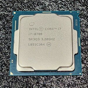 CPU Intel Core i7 8700 3.2GHz 6コア12スレッド CoffeeLake PCパーツ インテル 動作確認済み
