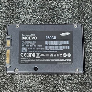 SAMSUNG SSD 840 EVO(MZ-7TE250) 250GB SATA SSD 正常品 2.5インチ内蔵SSD フォーマット済 PCパーツ 動作確認済 240GB 256GBの画像2