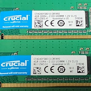 CRUCIAL DDR4-2133MHz 16GB (4GB×4枚キット) CT4G4DFS8213.C8FAR2 動作確認済み デスクトップ用 PCメモリ の画像3