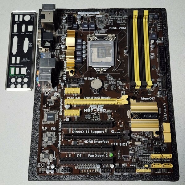 ASUS H87-PRO IOパネル付属 LGA1150 ATXマザーボード 第4世代CPU対応 最新Bios 動作確認済 PCパーツ