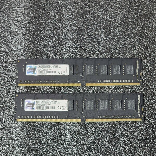 G.SKILL DDR4-2133MHz 16GB (8GB×2枚キット) F4-2133C15D-16GNT 動作確認済み デスクトップ用 PCメモリ 