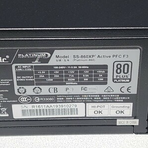 Seasonic PLATINUM SS-860XP2(Platinum-860) 860W 80PLUS PLATINUM認証 ATX電源ユニット フルプラグイン 動作確認済み PCパーツ 850W (1)の画像2