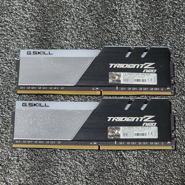 G.SKILL TRIDENTZ NEO DDR4-3600MHz 16GB (8GB×2枚キット) F4-3600C16D-16GTZN 動作確認済み デスクトップ用 PCメモリ (2)