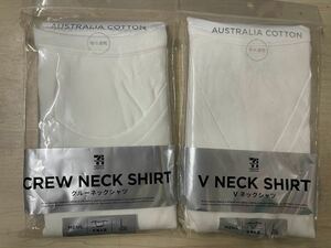 * seven premium cool neck shirt L size 2 point short sleeves ound-necked inner shirt seven inner underwear white 