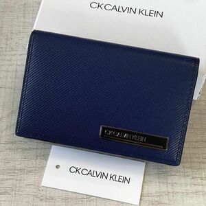 【新品 送料無料】CALVIN KLEIN カルバンクライン 名刺入れ ポリッシュ 牛革 定価¥11000