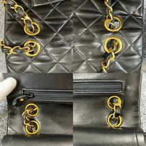 【美品】CHANEL シャネル マトラッセ ココマーク ターンロック Wフラップ Wチェーン ショルダー バッグ ブラック_画像7