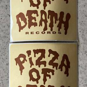 2枚 茶 ☆ PiZZA of DEATH ピザオブデス / ステッカー ハイスタンダード Hi-STANDARD ハイスタ 激安の画像1