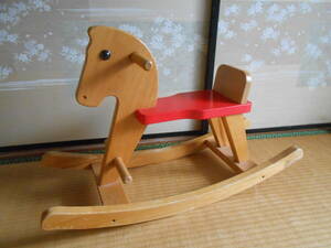  wooden horse child chair baby chair horse riding natural wood 