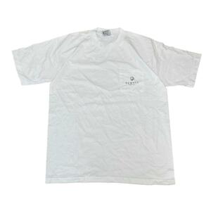 USA製 BAYSIDE 半袖Tシャツ US企業 胸ポケット 白T c38 L相当