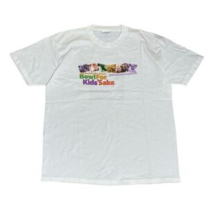 Hanes 半袖Tシャツ ボウリング イベント 募金活動 白T c51 L相当