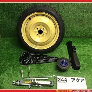 【送料無料】NHP10 アクア G 前期 純正 スペアタイヤ セット T125/70D16 4穴-100 テンパータイヤの画像1