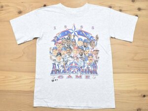 90s MLB 1995 オールスターゲーム ビンテージ Tシャツ sizeM 霜降りグレー SALEM 野球 テキサスレンジャーズ アメリカ古着 90年代 USA製