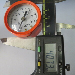 3.5Mpa 高圧 圧力計 1/8 40φ MAX 純正 圧力メーター 埋込式 2個セット N-6の画像3