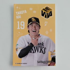 ソフトバンクホークス 美破！ HAWKS 2024 VIVA　甲斐 拓也 背番号19 シール 縦7.5cmx横5cm