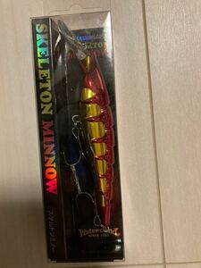 新品未使用 ウォーターランド スケルトンミノー 95F レッド ゴールド Skeleton Minnow WATER LAND