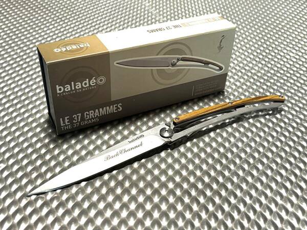 ☆【Back Channel】BC × BALADEO KNIFE 37g バックチャンネル コラボ ナイフ deejo 中古 良品 超軽量 クリップ付 登山 アウトドア☆