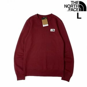 売切り【正規新品】THE NORTH FACE◆HERITAGE PATCH CREW トレーナー スウェット US限定 上質 裏起毛 ロゴパッチ(L)赤 181130-28