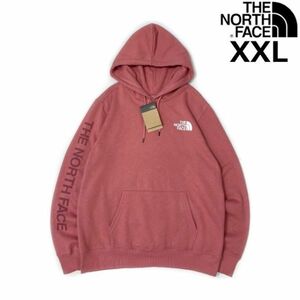 売切り【正規新品】THE NORTH FACE◆NEW SLEEVE HIT HOODIE パーカー US限定 袖ロゴ 裏起毛 男女兼用 キャンプ(XXL)ピンク 181130-28