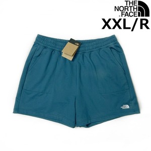 売切り【正規新品】THE NORTH FACE◆W SIMPLE LOGO FLEECE SHORT ショートパンツ US限定 ロゴ刺繍 スポーツ シンプル(XXL)青 190110-5