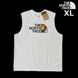 売切り【正規新品】THE NORTH FACE PRIDE TANK タンクトップ Tシャツ US限定 レインボー ハーフドーム アウトドア コットン(XL)白180903-15