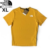 売切り【正規新品】THE NORTH FACE◆SUNRISER SHORT-SLEEVE 半袖 Tシャツ US限定 速乾 軽量 スポーツ メッシュ アウトドア(XL)黄 180902-5_画像3