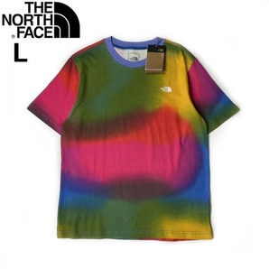 売切り【正規新品】THE NORTH FACE◆S/S ALL OVER PRINT BOX FIT TEE 半袖 Tシャツ US限定 男女兼用(L)カラフル タイダイ柄 180902-20の画像3